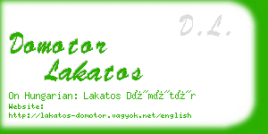 domotor lakatos business card